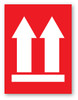 This Way Up Symbol Red - Shipping Label