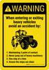 Warning: When Entering Exiting Heavy Vehicles Avoid Accident Portrait - Wall Sign
