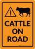 Cattle On Road Portrait - Wall Sign Cattle On Road Portrait - Wall Sign