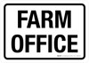Farm Office White Landscape - Wall Sign Farm Office White Landscape - Wall Sign