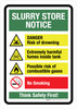 Slurry Store Notice Multi-Hazard Portrait - Wall Sign