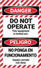 Do Not Operate Bilingual Spanish - Lockout Tags