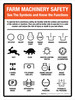 Farm Machinery Safety - See The Symbols And Know The Functions Portrait - Wall Sign
