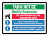 Farm Notice Quality Assurance Landscape - Wall Sign Farm Notice Quality Assurance Landscape - Wall Sign
