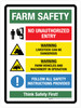Farm Safety Warnings (No Unauthorized Entry) Portrait - Wall Sign Farm Safety Warnings (No Unauthorized Entry) Portrait - Wall Sign