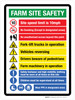 Farm Site Safety (Site Speed Limit is 10mpg) Portrait - Wall Sign