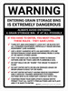 Warning: Entering Grain Storage Bins Is Extremely Dangerous Portrait - Wall Sign Warning: Entering Grain Storage Bins Is Extremely Dangerous Portrait - Wall Sign