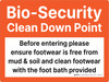 Bio-Security Clean Down Point Landscape - Wall Sign Bio-Security Clean Down Point Landscape - Wall Sign