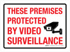 These Premises Protected By Video Surveillance with Icon Landscape - Wall Sign These Premises Protected By Video Surveillance with Icon Landscape - Wall Sign