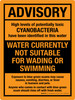Advisory: High Levels Of Potentially Toxic Cyanobacteria Portrait - Wall Sign Advisory: High Levels Of Potentially Toxic Cyanobacteria Portrait - Wall Sign
