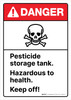 Danger: ANSI Pesticide Storage Tank Portrait - Wall Sign Danger: ANSI Pesticide Storage Tank Portrait - Wall Sign