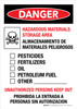 Danger: Hazardous Materials Storage Area Portrait - Wall Sign