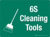 6S Cleaning Tools with Icon Landscape - Wall Sign