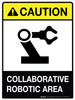 Caution: Collaborative Robotic Area ANSI Portrait - Wall Sign Caution: Collaborative Robotic Area ANSI Portrait - Wall Sign