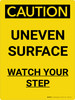 Caution: Uneven Surface Watch Your Step Portrait - Wall Sign Caution: Uneven Surface Watch Your Step Portrait - Wall Sign