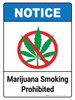 Notice: Marijuana Smoking Prohibited ANSI Portrait - Wall Sign Notice: Marijuana Smoking Prohibited ANSI Portrait - Wall Sign