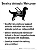 Service Animals Welcome Portrait - Wall Sign Service Animals Welcome Portrait - Wall Sign
