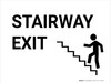 Stairway Exit with Icon Landscape - Wall Sign Stairway Exit with Icon Landscape - Wall Sign