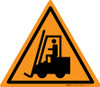 Forklift Icon Orange Yield - Floor Sign Forklift Icon Orange Yield - Floor Sign