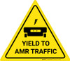 Yield To AMR Traffic with Icon - Floor Sign Yield To AMR Traffic with Icon - Floor Sign