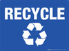 Recycle Blue with Icon Rectangular - Floor Sign