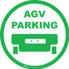 AGV Parking Green with Icon Circular - Floor Sign
