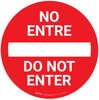 Do Not Enter Bilingual Red Circular - Floor Sign