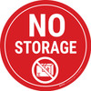 No Storage with Box Icon Red Circular - Floor Sign No Storage with Box Icon Red Circular - Floor Sign