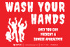 Wash Your Hands - Only You Can Prevent a Zombie Apocalypse Red - Label Wash Your Hands - Only You Can Prevent a Zombie Apocalypse Red - Label