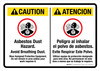 Caution: Asbestos Dust Hazard Avoid Breathing Dust with Icon Bilingual Landscape - Wall Sign Caution: Asbestos Dust Hazard Avoid Breathing Dust with Icon Bilingual Landscape - Wall Sign