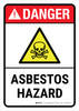 Danger: ANSI Asbestos Hazard with Icon Portrait - Wall Sign