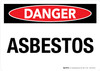 Danger: Asbestos Landscape - Wall Sign Danger: Asbestos Landscape - Wall Sign