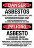 Danger: Asbestos Cancer And Lung Disease Hazard Authorized Personnel Only Bilingual Portrait - Wall Sign Danger: Asbestos Cancer And Lung Disease Hazard Authorized Personnel Only Bilingual Portrait - Wall Sign