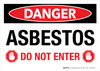 Danger: Asbestos Do Not Enter with Icons Landscape - Wall Sign Danger: Asbestos Do Not Enter with Icons Landscape - Wall Sign