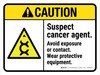 Caution: ANSI Suspect Cancer Agent - Avoid Exposure Or Contact Landscape - Wall Sign Caution: ANSI Suspect Cancer Agent - Avoid Exposure Or Contact Landscape - Wall Sign