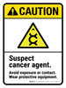 Caution: ANSI Suspect Cancer Agent - Avoid Exposure Or Contact Portrait - Wall Sign Caution: ANSI Suspect Cancer Agent - Avoid Exposure Or Contact Portrait - Wall Sign