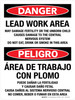 Danger: Lead Work Area May Damage Fertility Or The Unborn Child Causes Damage To The Central Nervous System Bilingual Spanish Portrait - Wall Sign Danger: Lead Work Area May Damage Fertility Or The Unborn Child Causes Damage To The Central Nervous System Bilingual Spanish Portrait - Wall Sign