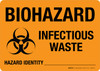 Biohazard: Infectious Waste (Hazard Identity) Landscape - Wall Sign