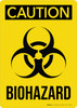 Caution: Biohazard with Icon Portrait - Wall Sign