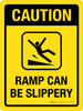 Caution: Ramp Can Be Slippery Portrait - Wall Sign