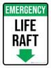 Emergency - Life Raft Portrait - Wall Sign