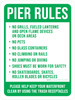 Pier Rules Portrait - Wall Sign Pier Rules Portrait - Wall Sign