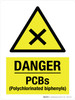 Danger: PCBs Polychlorinated Biphenyls - Wall Sign Danger: PCBs Polychlorinated Biphenyls - Wall Sign