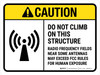 Caution: ANSI Do Not Climb On This Structure Landscape - Wall Sign