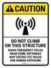 Caution: ANSI Do Not Climb On This Structure Portrait - Wall Sign
