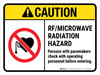 Caution: ANSI RF Microwave Radiation Hazard Landscape - Wall Sign Caution: ANSI RF Microwave Radiation Hazard Landscape - Wall Sign