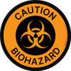 Caution - Biohazard with Icon Circular - Floor Sign Caution - Biohazard with Icon Circular - Floor Sign