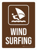 Wind Surfing Brown with Icon Portrait - Wall Sign