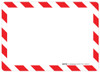 Red/White Hazard Lines Blank Landscape - Dry Erase Wall Sign Red/White Hazard Lines Blank Landscape - Dry Erase Wall Sign