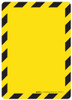 Yellow/Black Hazard Lines Blank Portrait - Dry Erase Wall Sign Yellow/Black Hazard Lines Blank Portrait - Dry Erase Wall Sign